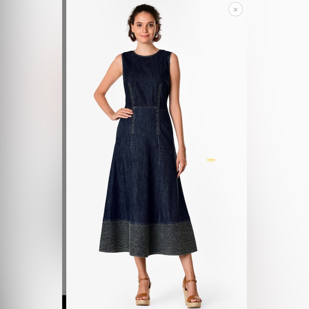 Eshakti denim blue summer dress sz 20
